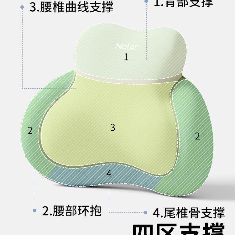 靠背靠垫护腰办公工室上班位坐久腰垫座椅F9969S56子屁垫腰靠靠背