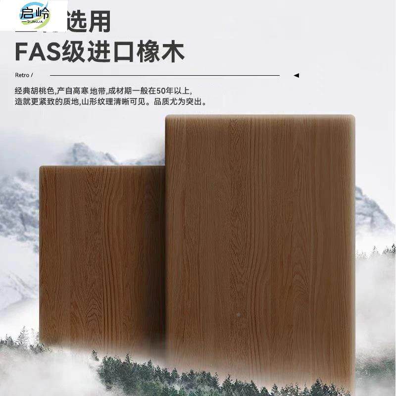 实木用衣柜家卧室橡木约代简推#衣柜拉门胡桃现色全原木移门成品