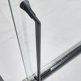 淋浴43436房隔断门锈钢玻不式淋浴门移门干湿分离洗璃澡间304不锈