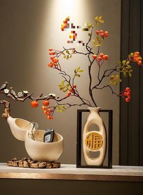 式钥匙纳玄关WOK摆件家居客厅收葫中芦装饰品桌树面置物摆设金合