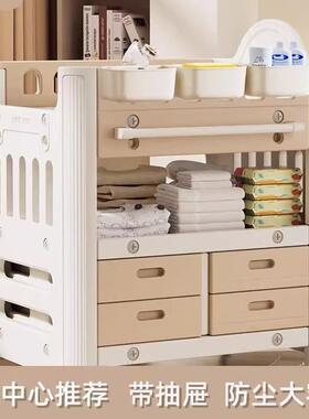 幼儿尿布台宝宝抚触台收纳理台尿布多换婴功WIA能移护动可变成婴