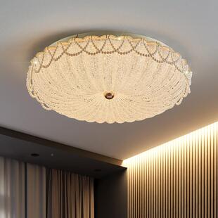 卧室灯吸顶奢灯轻e设计师主圆形灯具网红水晶南XD792瓜灯ld卧房间