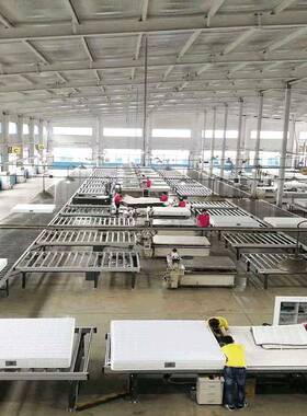 厂家生产筒床垫生输产设备家UJ具线生产流水滚线送自动床垫制造线