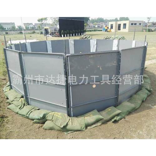 装配式反滤洪单围井防管涌装防配式围板可移动组元合式1*1.3PVC挡