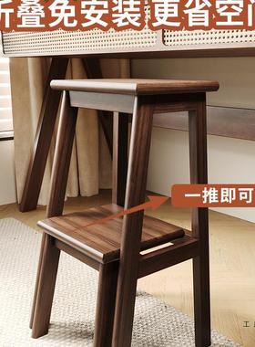 实木凳梯凳梯子子多功能两用楼家用折F99SHSTS叠梯椅稳步登高内梯