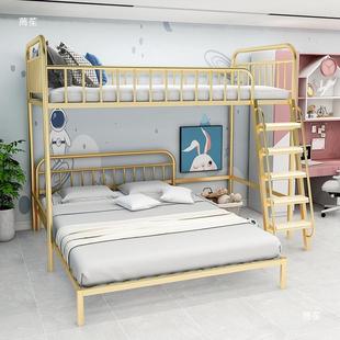高交错式 上下床两母床层双层错位高低子床儿童阁J06楼架上床下空