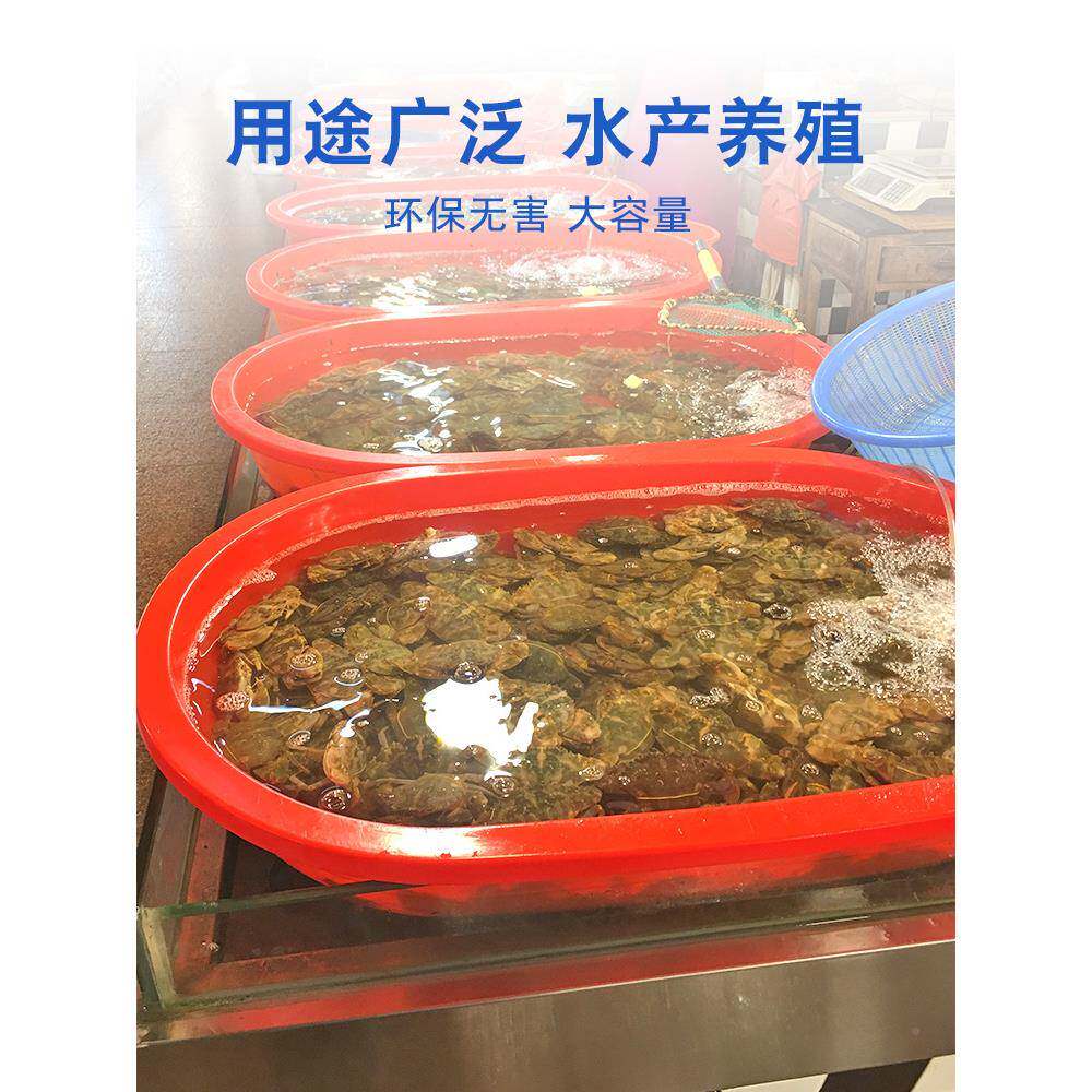 厚不烂长方形塑超料盆红色洗澡盆虾白色851鱼土元养盆殖专用洗衣