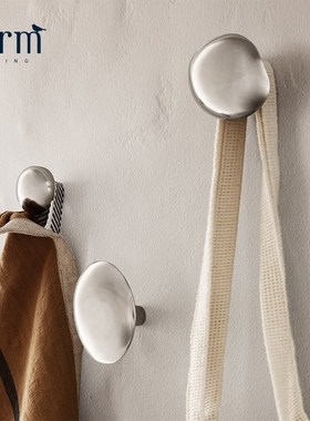 丹麦FermLiving挂钩金属挂衣钩壁挂墙壁衣帽钩 玄关浴室橱柜把手