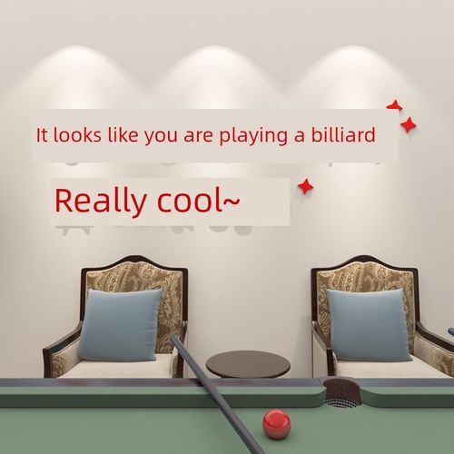 创意台球桌球海报贴纸桌球室桌球厅文字装饰布局桌游俱乐部墙上贴