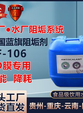 蓝旗反渗透阻垢剂食品级BFP-0100工业净水设备RO膜缓蚀除垢清洗剂