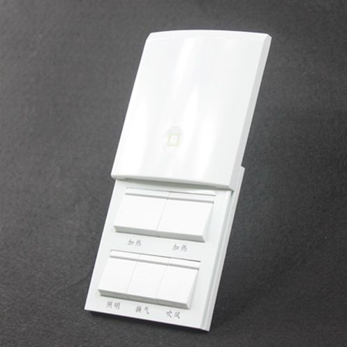 顶美特浴霸开关通用专用防水夜光原装配件 5开开关智能滑盖五开