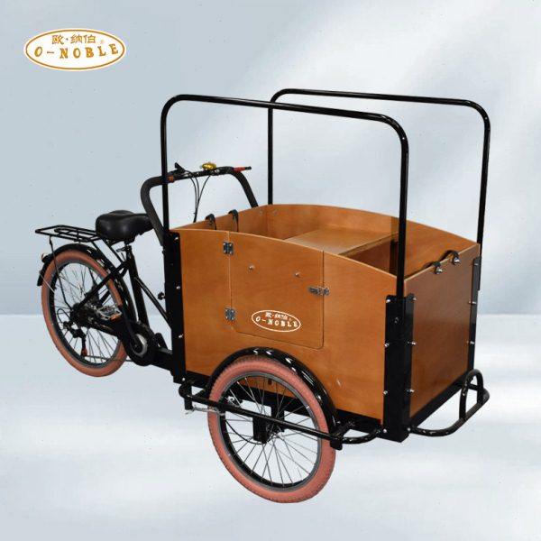 欧纳伯带桌板亲子车接送孩子代步车倒骑三轮车可加装电动助力