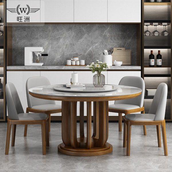 岩板餐桌圆形轻奢现代简约家用电磁炉大圆桌家用吃饭桌,住宅家具,岩板餐桌,淘宝优惠券,粉丝福利购,淘宝优惠卷
