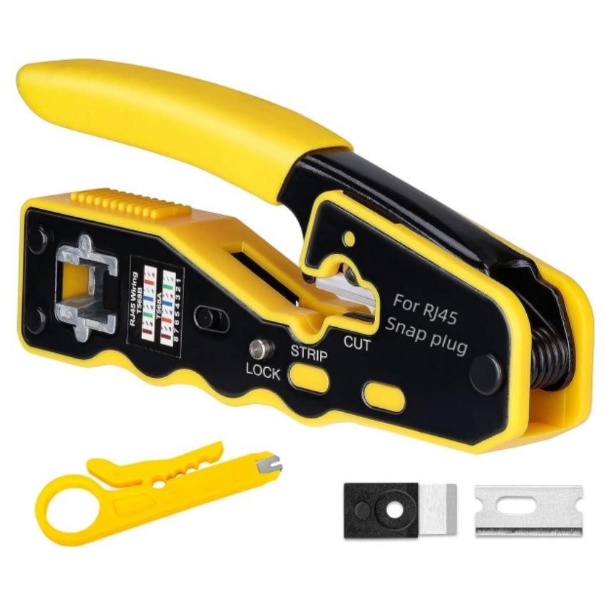 8P多功能网线钳套装水晶头压线钳子专业级测试仪工具五金组合通孔