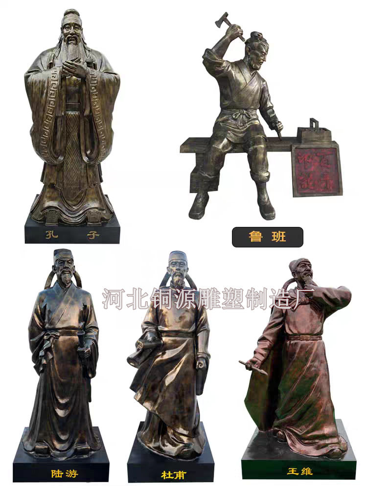 铸铁仿铜牛拉犁农耕文化雕塑