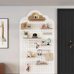 ?洞关洞板实木定F7896@？制入法式 饰收纳户架墙上挂艺术 中古风装