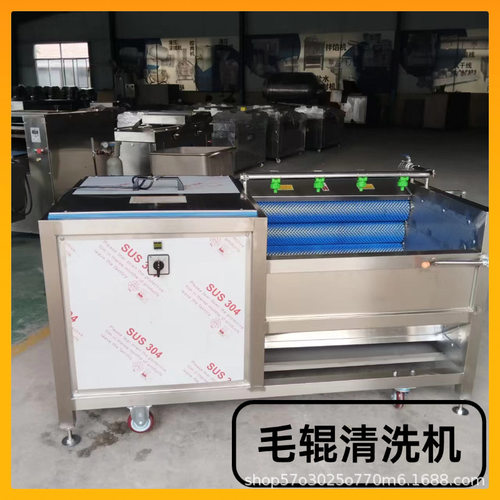 全自动果蔬毛刷清洗机 柠檬橙子洗果机山芋去皮机海南椰子清洗机