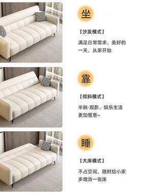 极型简沙发折XTH小户出租屋简约叠发双沙人轻奢办公室布艺折叠沙