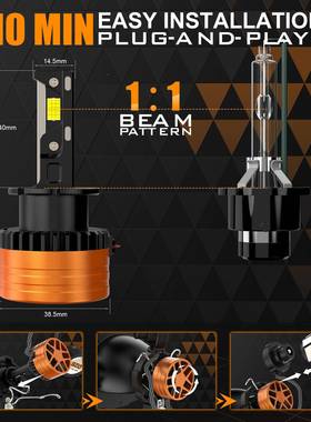 新款V31LE系DD列汽车大大灯D1SD2SD3S3铜管超亮灯DV314SD8现货