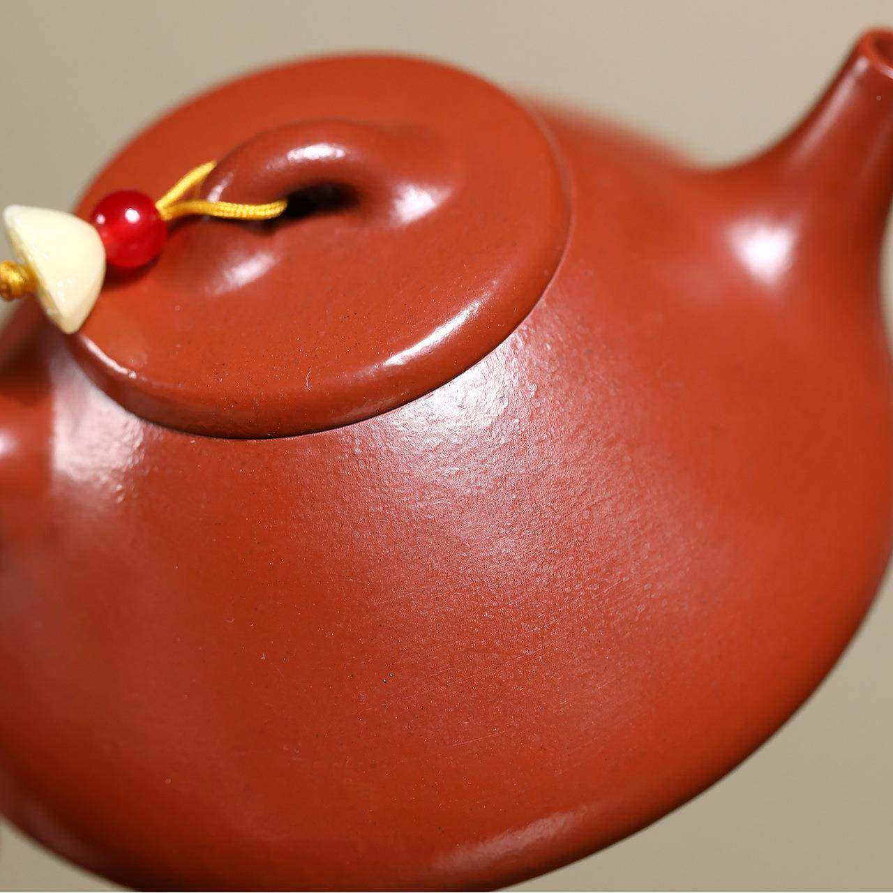 夫小品茶壶子冶石瓢11CH-23350ml小量宜兴功紫砂工壶皱皮朱泥半手