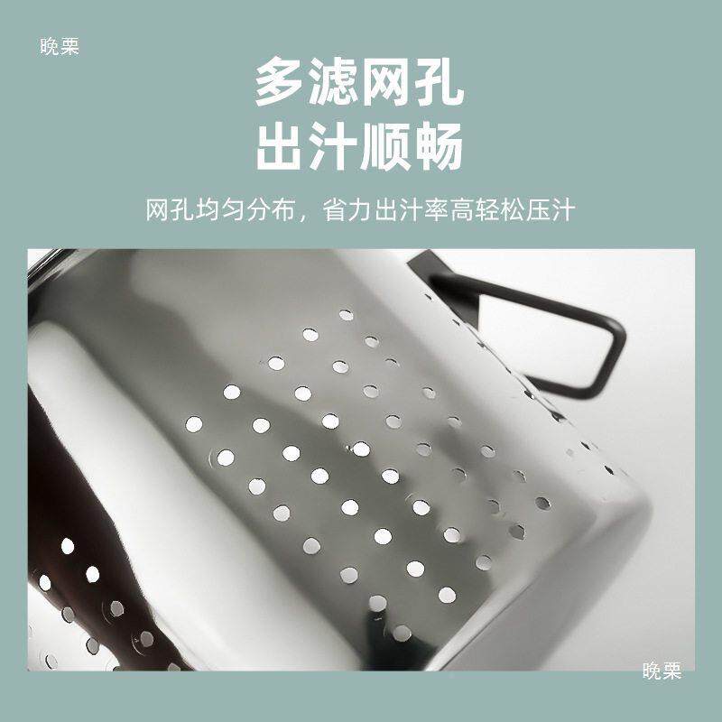 不器锈钢菜馅手动挤水器饺子馅家商用甩水脱水器t$*&$*&u蔬菜水压