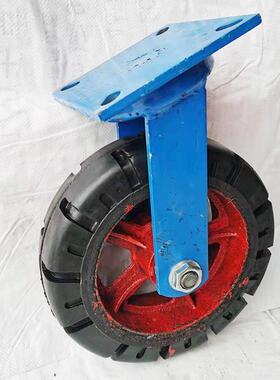 加重型橡胶轮6轮寸8寸1寸1寸2万MBF向超强承重型橡0胶脚轮加厚型