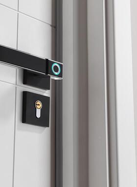 承门域黑色室内室书房办公门把手木电子卧锁静智音58PDP分体能指