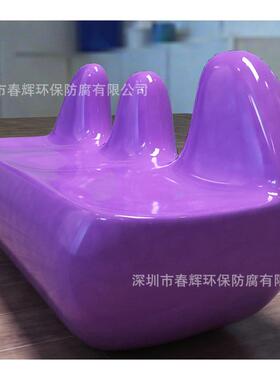 玻钢璃DVN商场美陈休闲椅山多人位休息凳商业街户外广坐场峰造型