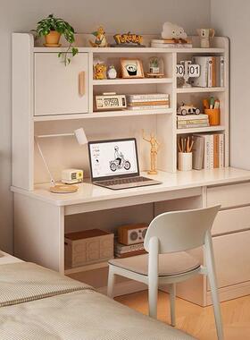 书桌架书一体桌子带书柜台式电桌家用卧习室学生学写DVN字桌椅组
