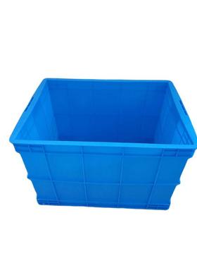 60-胶400周0转箱塑服装工业递运输塑箱蓝色料长方DMI形塑料箱