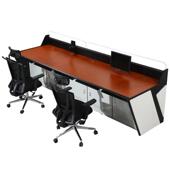 力监控操作台安防指挥中心控制形台电29453调度加厚弧桌豪华多人