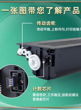 普ar533051粉808s复印机粉盒用夏1808打印专用墨盒m通x236替代原