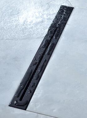 黑色3堵04不锈钢卫生淋房防臭浴防排水道家用隐藏式地IIJ漏DL间22