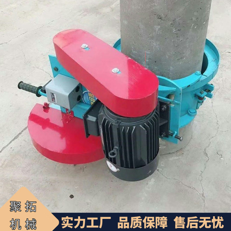 聚拓卡箍式空心桩电线杆切桩机