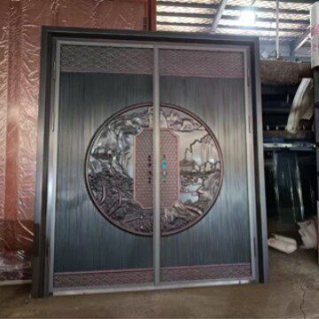 优质铜门-仿铜门-铸铝门-仿古门-别墅对开门-不锈钢仿铜门-金店门