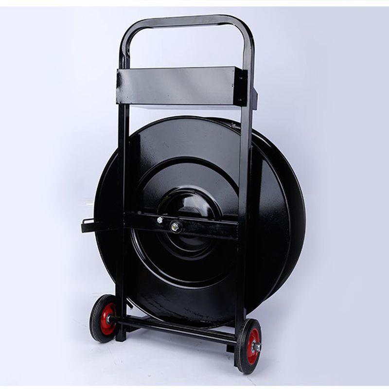 架塑钢打包车带PP349打包带捆扎带盘车小推小圆盘塑钢带打包机支