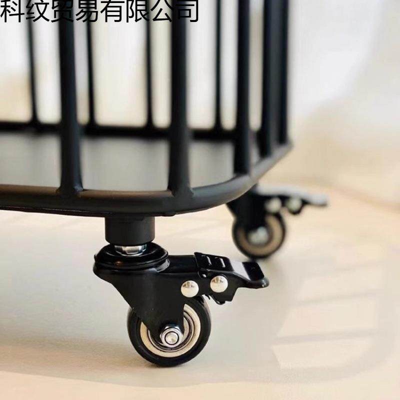 衣服篓收纳篮可移动宿舍卧铁艺筐健身器材折叠家用置室物架跨科厂