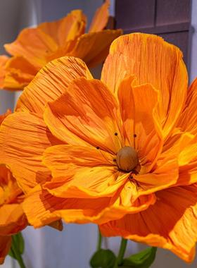 商场橱窗成立体户外RIL婚置庆路纸花婚礼布手工引品仿节日活动花