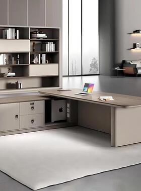 板LLZ桌简约现代办轻奢大班办公家台具组合老经理桌总裁公桌椅电