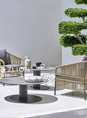 户外桌庭院欧式铝桌铸椅组合露天阳具台室外花园铁艺家阳OYF台椅