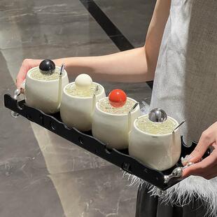 高颜值调味厨房罐纳家用调料套装组合陶DY瓷新款轻奢盐味料精佐收