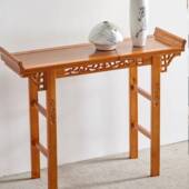 明清案中式 实木条几条供桌雕刻靠桌庆墙桌奇985石国学婚雕花玄关