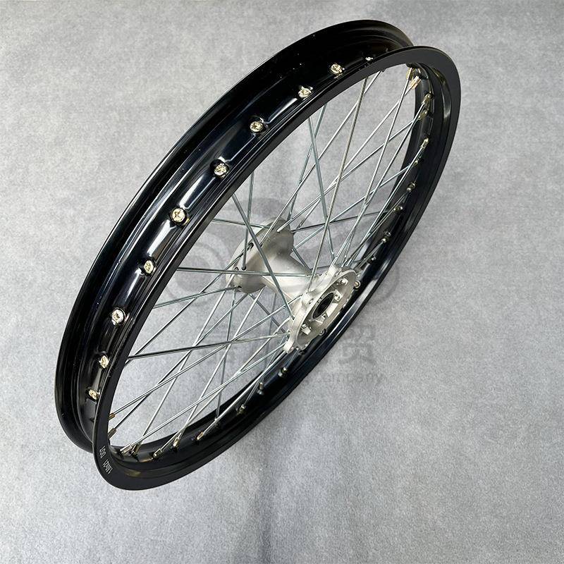 野DCL摩托前21后18轮钢丝贵尊极盗者越战狼圈25轮0风冷小孔毂总成