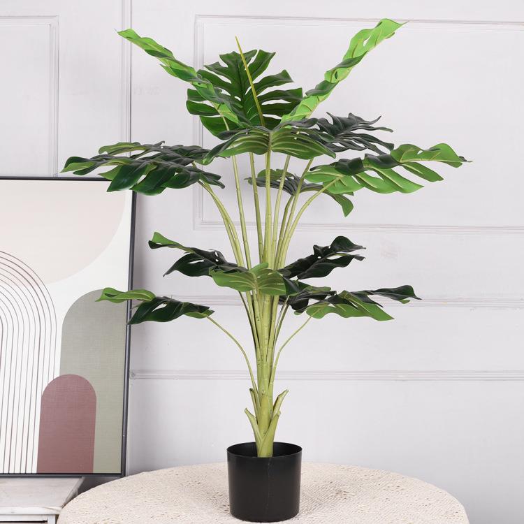 大仿真龟背绿树盆栽仿真植龟竹假树橱窗型装饰假绿植LD2001背人造