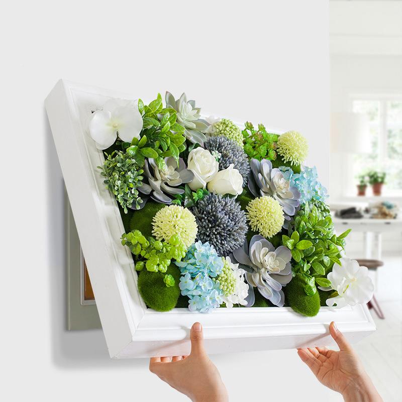 墙装饰植物墙上仿挂真多肉WK581921绿植景造墙体阳台墙挂墙壁遮丑