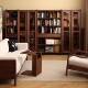 北美黑胡桃木实木书柜组合现代简约书房靠墙玻璃展示柜樱桃木书架
