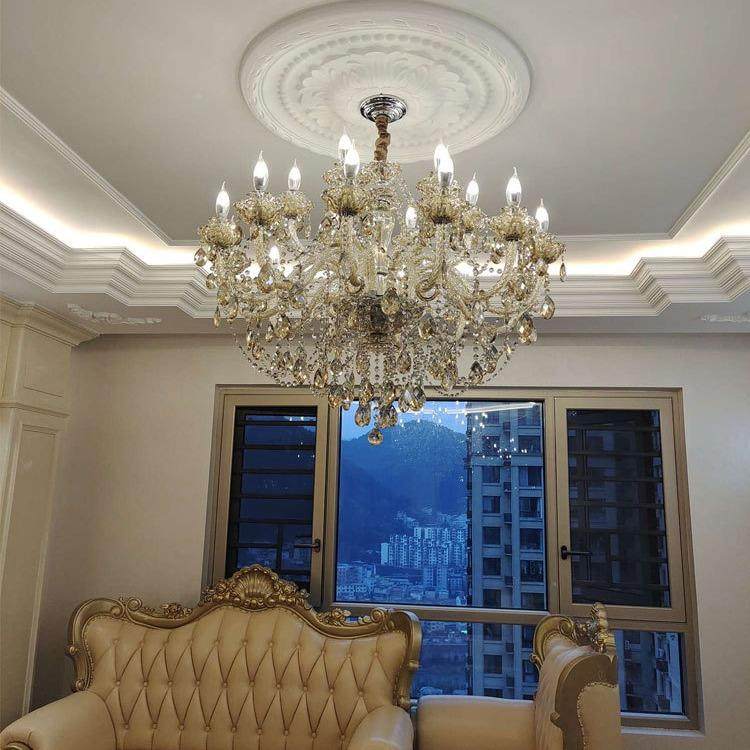 欧烛式客厅吊灯餐厅灯奢华别复式楼酒店水墅晶灯房家905用书卧室,家装灯饰光源,智能吊灯,淘宝优惠券,粉丝福利购,淘宝优惠卷
