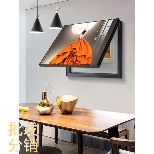 开关客厅遮挡媒表BQ173375体配电箱挂画免打孔电多匣电箱装饰箱画