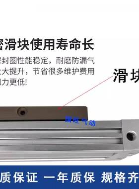 SMC机械式无杆气缸MY3B/MY3A16/20/25/32G-100A200/300-500L-M9BW