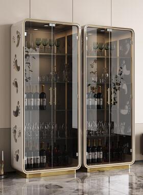 高档客厅柜靠墙家用20VER25新酒款轻奢玻门展示璃柜电视小墙边柜